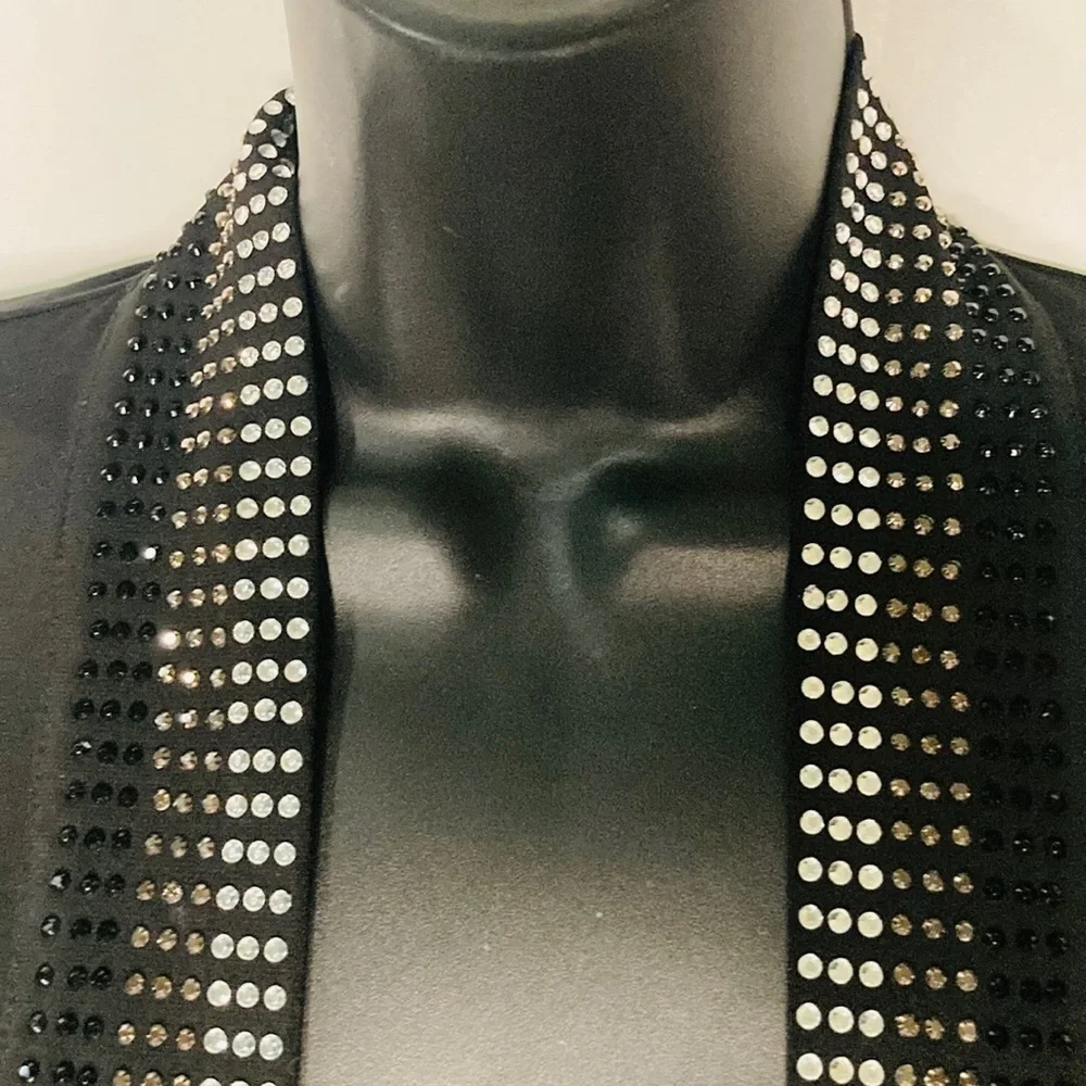 Calvin Klein Short Black rhinestone shrug size S NWT